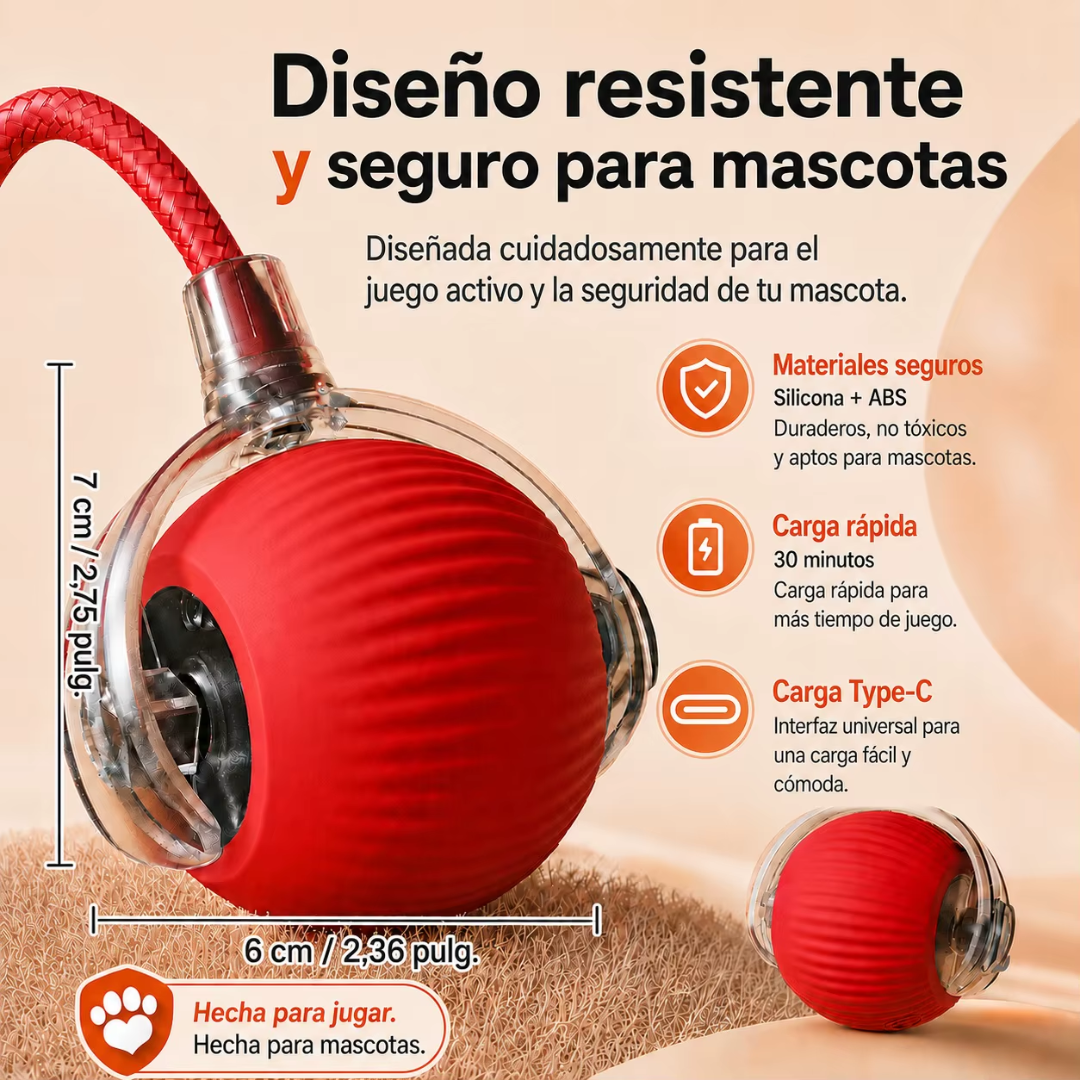 Pelota automática que entretiene a tu mascota